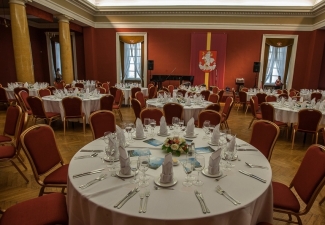 Ready for banquet at Vilnius City Hall, Lithuania