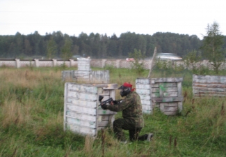 Playing paintball