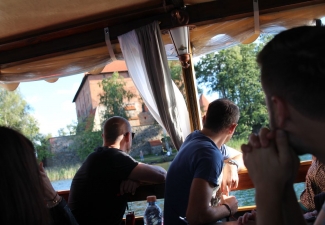 Admiring the view of Trakai Castle