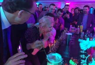 Trying out the fiery coctails